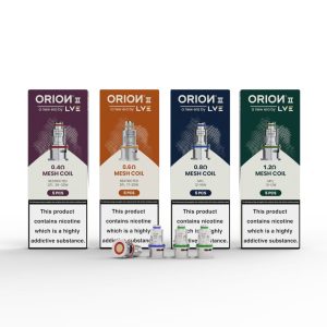 LVE Orion II Coils in 1.2 0.8, 0.6 and 0.4 ohm resistances